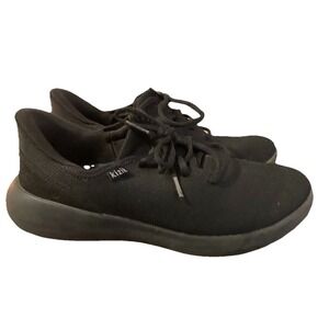 Kizik Madrid Sneakers Women's 8W Mens 6.5W Eco Knit Black Hands Free Shoes‎